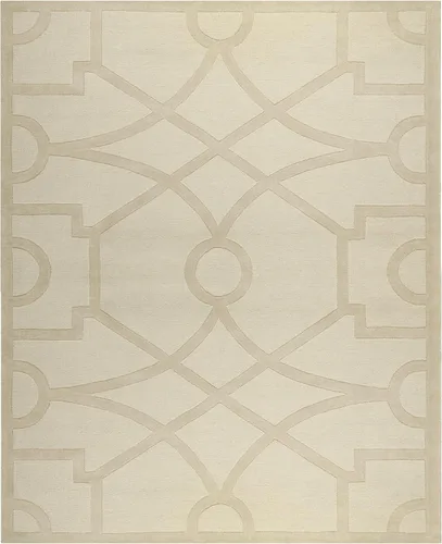 Miniatura 7 de Martha Stewart Collection by SAFAVIEH MSR4612B - Alfombra hecha a mano de lana con calado de 8 x 10 pies Grava