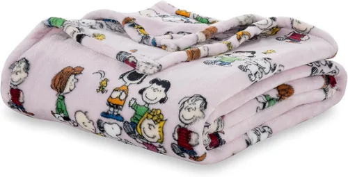 Miniatura 24 de Berkshire Blanket Peanuts® VelvetLoft® Manta de Felpa con el Tierno Personaje Snoopy, Peanuts Snoopy Everyday Buffalo Plaid Navy Tonal, Manta 55