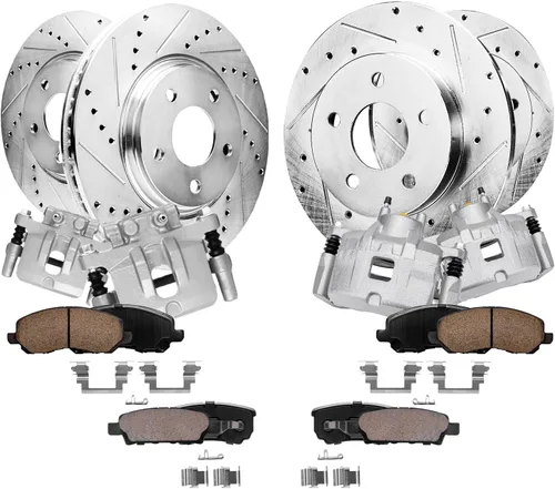 Miniatura 89 de Detroit Axle - Rotores de freno para Ford Mustang 2015, 2016, 2017, 2018, 2019, 2020, 2021, 2022, 2023, repuesto de rotores de freno de disco
