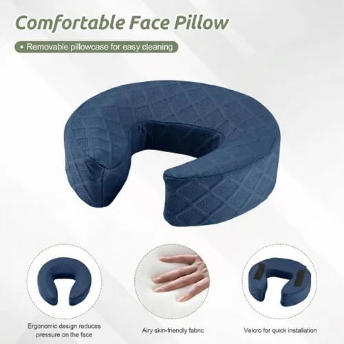 Miniatura 8 de Reposacabezas de masaje para cama, cuna ajustable para masaje facial en casa, kit de mesa de masaje portátil para colchón de dormir, almohada boca
