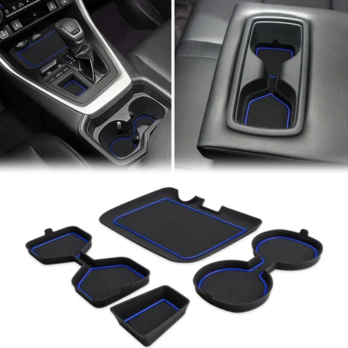 Miniatura 22 de Auovo Insertos de portavasos 3D para Toyota RAV4, accesorios 2025 2024 2023 2022 2021 2020 2019 de silicona para consola central portavasos