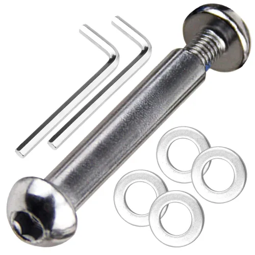 Miniatura 15 de M8 - Juego de tornillos Allen para eje de acero al carbono de grado 0.346 x 1.102 in x 3.386 in para delantero trasero 2 3 4 ruedas Stunt Scooter 35