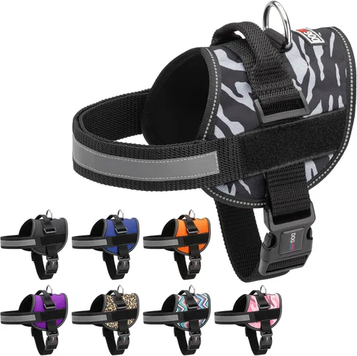 Miniatura 9 de Dogline Arnés para perro, chaleco reflectante ajustable sin tirones con asa para caminar, entrenar, transpirable, arnés sin estrangulamiento