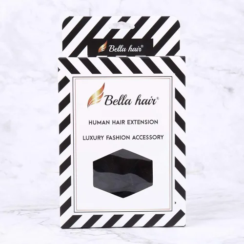 Miniatura 3 de Bella Hair - Rodete de extensión de cabello 100 % humano para banda elástica, extensión de cola de caballo ondeada, rizada o desordenada