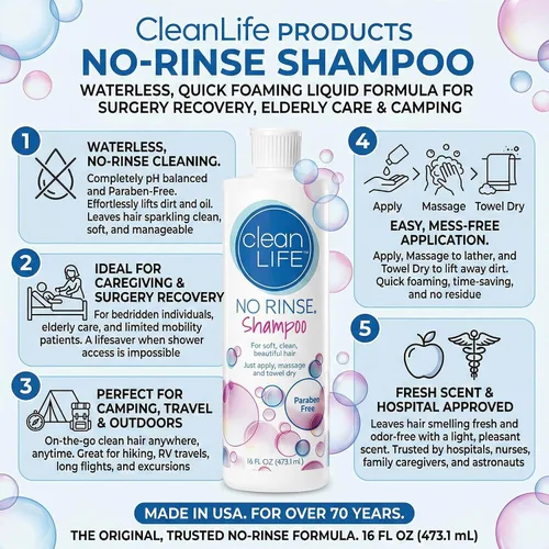Miniatura 2 de Champú de16 oz de No-Rinse, 00200, Value Not Found, 1, 1