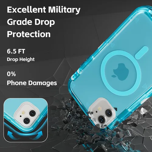 Miniatura 4 de Follaroma Funda para iPhone 11, Compatible con MagSafe, Fundas de Teléfono de Protección Resistente a Prueba de Golpes de Servicio Pesado