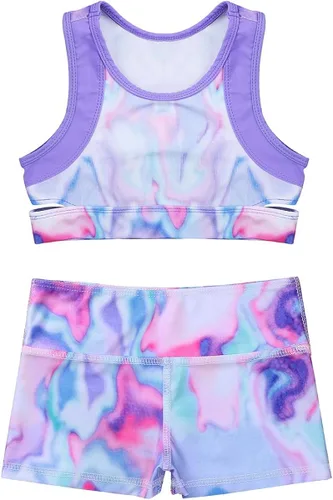 Miniatura 3 de dPois Conjunto de dos piezas de pantalones cortos de manga corta para niños y niñas