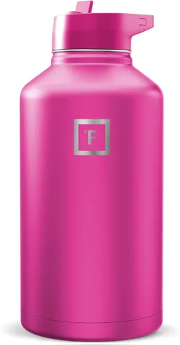Miniatura 99 de IRON °FLASK Frasco de hidratación para acampar y senderismo con pajilla, botella de agua deportiva de acero inoxidable con aislamiento de boca Dark