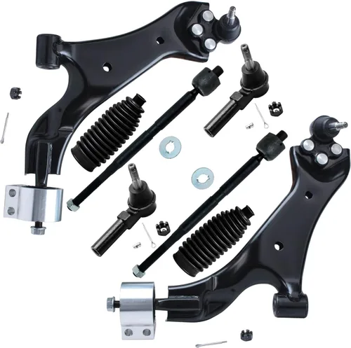 Miniatura 395 de Detroit Axle - Kit de brazos de control de extremo delantero de 8 piezas para Dodge Dakota 00-04, Durango 00-03, 4 brazos de control superior e