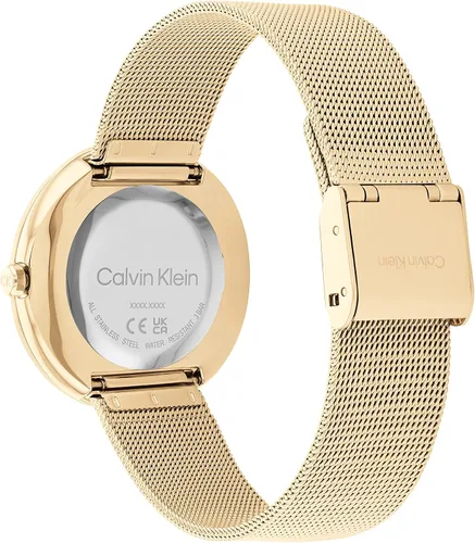 Miniatura 3 de Calvin Klein Caja chapada en oro de cuarzo y reloj de pulsera de malla para mujer color chapado en oro Modelo 25200012 Dorado Gold Plated