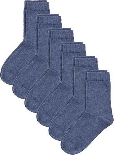 Miniatura 11 de COTTON DAY Calcetines unisex de algodón suave para niños y niñas, con puntera sin costuras, color negro, blanco, gris, azul marino, paquete de 6