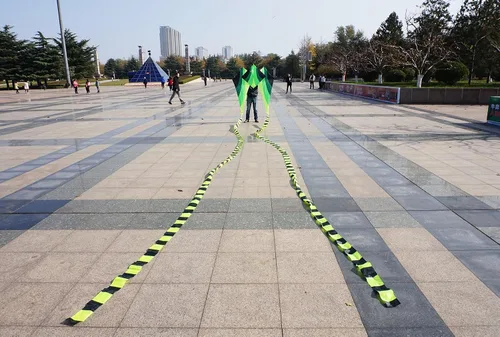 Miniatura 6 de Besra Cometa grande de rana fluida de diamante 3D de una sola línea con 2 colas largas, deportes divertidos al aire libre para niños y adultos