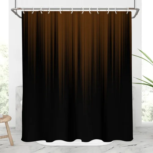 Miniatura 43 de AAtter - Cortina de ducha negra y gris con arte abstracto ombre gótico gótico estético para hombres, extra larga XL grande, de tela para decoración