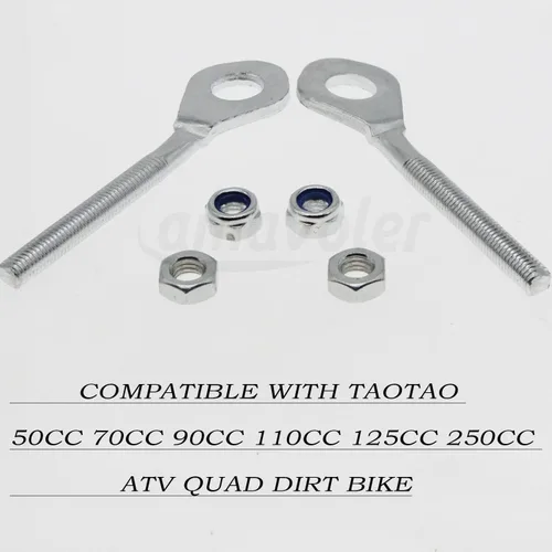 Miniatura 5 de Ajustador de eje de cadena de 0.4 pulgadas, accesorios para motocross TAOTAO 50cc 70cc 90cc 110cc 125cc 250cc ATV Quad Dirt Bike. 2 uds.