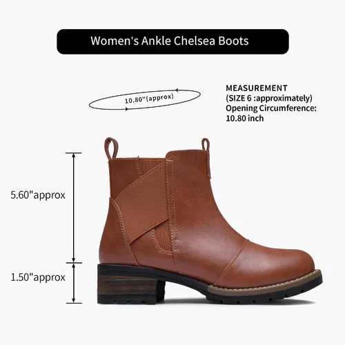 Miniatura 4 de Jeossy Botas de tobillo 9007 cómodas Chelsea de tacón bajo para mujer