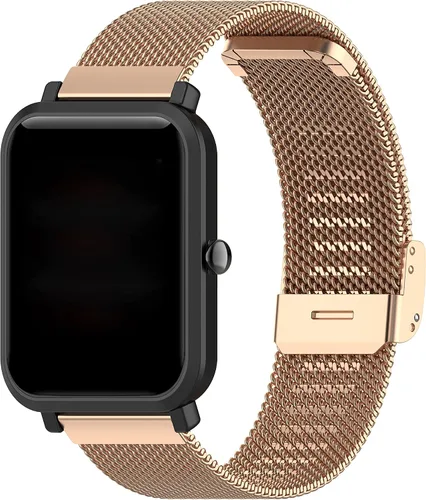 Miniatura 9 de E ECSEM Correas de metal compatibles con PUBU P20Z, correa de malla de acero inoxidable transpirable para PUBU P20Z Smartwatch para mujeres y hombres