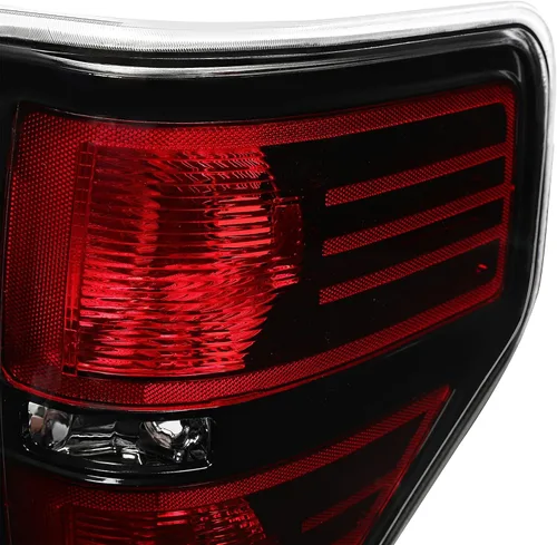 Miniatura 6 de HECASA Luz trasera compatible con Ford F-150 2009-2014 de repuesto para BL3Z13404B BL3Z13404AA W/O arnés de bombillas lente transparente carcasa