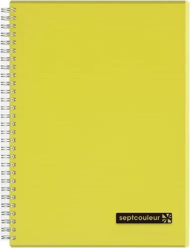 Miniatura 16 de Maruman Septcouleur - Cuaderno rayado - A5, 5.83 x 8.27 pulgadas, 80 hojas/160 páginas, diario de papel rayado universitario de 0.276 in, espiral