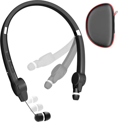 Miniatura 7 de AMORNO Auriculares Bluetooth plegables, auriculares deportivos inalámbricos con banda para el cuello con auriculares retráctiles, auriculares
