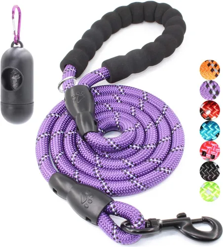 Miniatura 9 de BAAPET Correa para perro de 2/4/5/6 pies con cómodo mango acolchado e hilos altamente reflectantes para perros pequeños, medianos y grandes