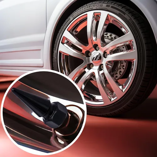 Miniatura 3 de 4 piezas de tapas de válvula de rueda con forma de punta, tapa de aire de aluminio para automóviles, cubiertas universales de válvula de rueda a