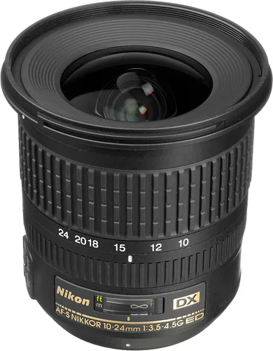 Nikon. Lente con zoom de 10 a 24 milímetros f/3.5-4.5 G ED, con foco automático. DX NIKKOR, para cámaras digitales Nikon SLR.