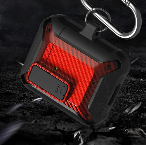 Miniatura 5 de Funda mejorada para Airpod con bloqueo seguro para hombres con kit de limpieza, funda protectora a prueba de golpes para Apple AirPod 2 y 1, fundas