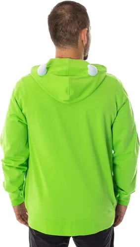 Miniatura 4 de Disney Monsters Inc Mike Wazowski - Sudadera con capucha en 3D forro polar verde con licencia oficial de star wars silent one crew M