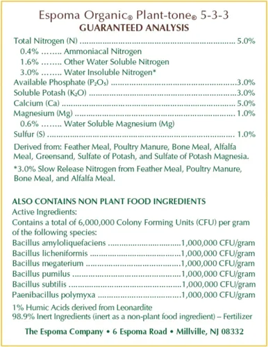 Miniatura 3 de Espoma Organic Plant-Tone 5-3-3 Alimento vegetal natural y orgánico multipropósito; bolsa de 4 libras; el fertilizante orgánico original para todas