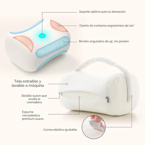 Miniatura 6 de Momcozy Almohada de rodilla para dormir de lado, espuma viscoelástica suave y diseño sin pellizcos, alivia el dolor de rodilla, piernas y ciática