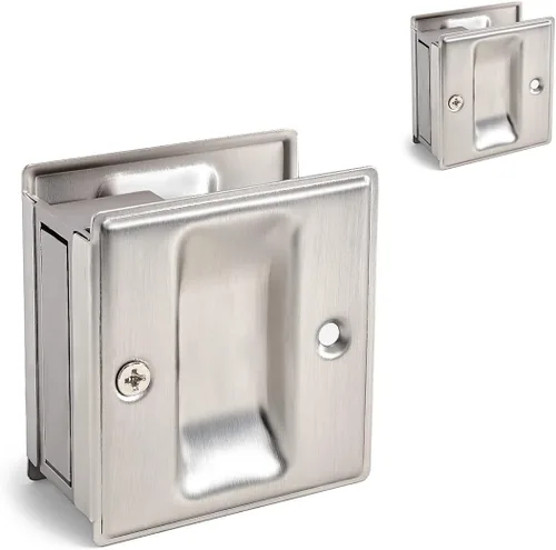 Miniatura 9 de HOMOTEK Paquete de 2 tiradores de privacidad para puerta, sin placa de interruptor, reemplaza los tiradores de paso viejos o dañados, 2-3/4 x 2-1/2