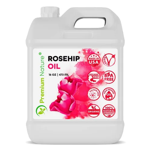 Miniatura 8 de Premium Nature Aceite de rosa mosqueta para la cara para mujeres, semilla de rosa mosqueta puro prensado en frío sin refinar para el cabello