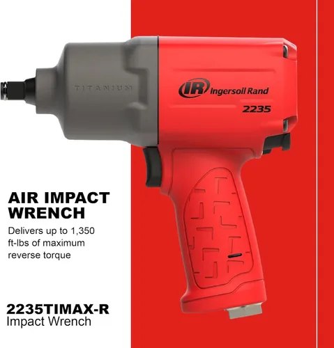 Miniatura 2 de Ingersoll Rand 2235TiMAX-R - Llave de impacto neumática de 1/2 pulgada, diseño ligero de 4.6 libras, potente salida de par de torsión de hasta 1350