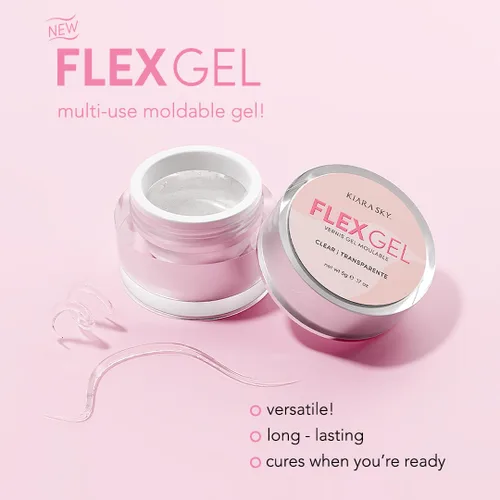 Miniatura 2 de Kiara Sky Uñas profesionales *NUEVO* Gel flexible (gel de moldeo transparente transparente para arte de uñas)