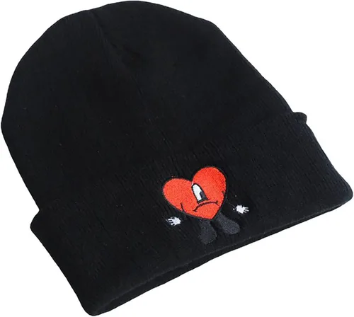 Miniatura 6 de Axaewuy Gorros de conejo y sombreros de punto, gorra bordada Merch Reggae Rapper, trajes de concierto de hip hop