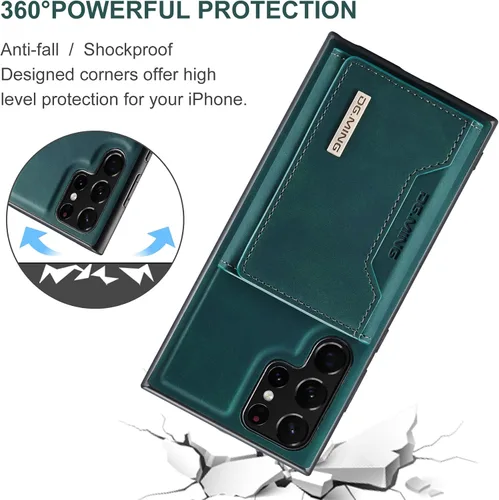 Miniatura 5 de ZCDAYE Funda Para Samsung Galaxy S23 Ultra Con Soporte, Funda De Cuero Desmontable Con Ranuras Para Tarjetero Ranuras Kickstand Cubierta Protectora
