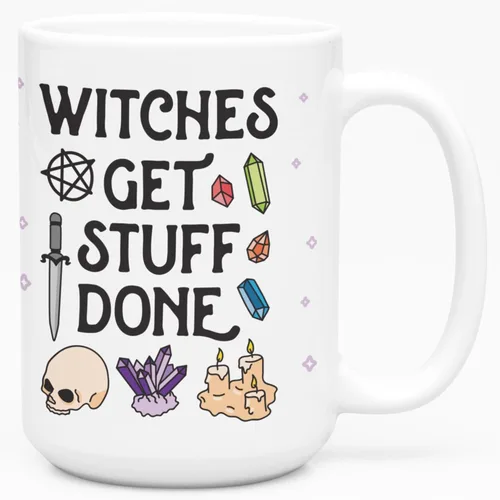 Miniatura 95 de LookHUMAN Taza de Café de Halloween – Halloween Is Meowgical Tazas, Taza de Café Espeluznante Idea de Regalos de Taza, 15 Onzas 10-Blanco