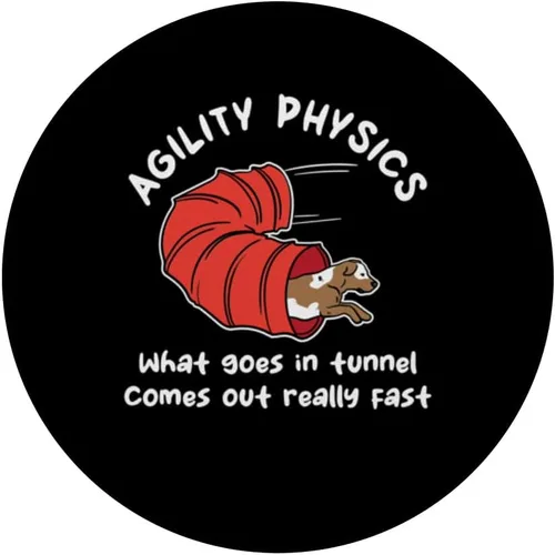 Miniatura 3 de Dog Agility Design For Dog Handler - What Goes In Tunnel PopSockets Adhesive PopGrip