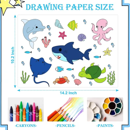 Miniatura 2 de Juego de 150 manteles individuales desechables de papel para colorear, manteles individuales de papel a granel para mesa de comedor, 14.5 x 10