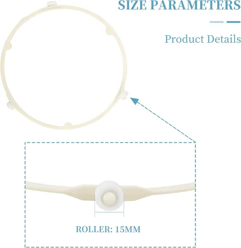 Miniatura 6 de WB06X10625 - Anillo de rodillo de soporte para placa giratoria de microondas para GE Samsung Frigidaire, repuesto WB06X10818, DE92-90495A
