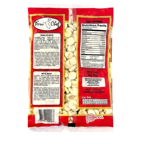 Miniatura 2 de Peruchef Maiz Mote Pelado Peruano Mote Corn bolsa de 15 onzas
