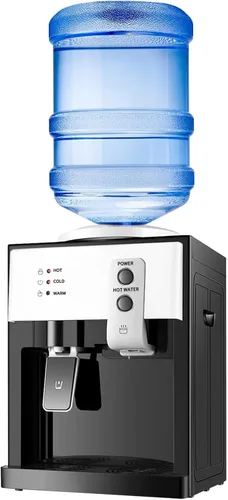 Miniatura 9 de Dispensador de agua caliente y fría, dispensador de enfriador de agua de carga superior de 5 galones, 3 ajustes de temperatura, dispensador