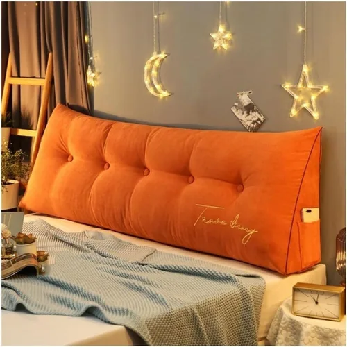 Miniatura 9 de Almohada triangular para la cabeza de cama, cojín grande de espalda/cojín de cabecero, almohada de cuña reclinable con funda extraíble
