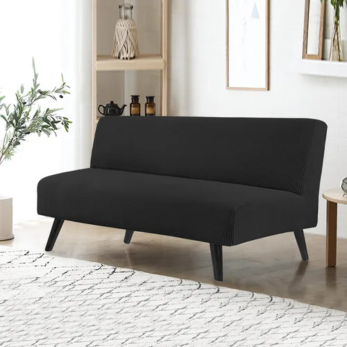 Miniatura 2 de Funda impermeable para futón sin brazos, funda de colchón para sofá cama, tamaño matrimonial, protector de muebles suave y elástico para mascotas