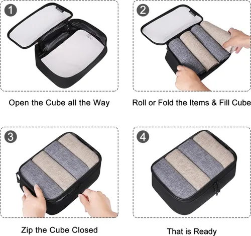 Miniatura 4 de BAGAIL Organizador de embalaje transparente para accesorios de viaje Maleta de equipaje