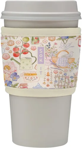 Miniatura 62 de Sok It HotSok Coffee & Tea - Funda de neopreno con aislamiento reutilizable (floral abstracto)