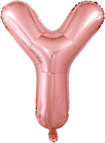 Glanzzeit Globos de aluminio de oro rosa de 34 pulgadas, letras de la A a la Z, números del 0 al 9, globos de helio para novia, baby shower, boda,