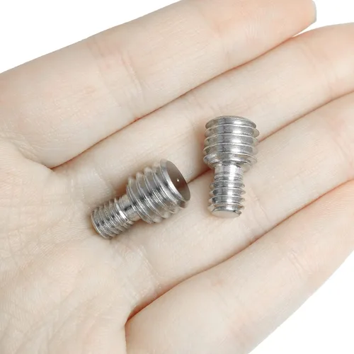 Miniatura 2 de 3 adaptadores de tornillo de trípode roscados macho de 3/8 pulgadas a macho de 1/4 pulgadas, macho de 1/4 pulgadas a macho de 3/8 pulgadas macho