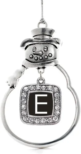 Miniatura 23 de Inspired Silver - Adorno de rodillo de reina - Adorno cuadrado de plata con muñeco de nieve con joyas de circonita cúbica