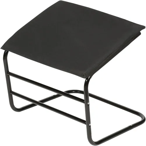 ETNA Reposapiés otomano, reposapiés de apoyo para silla, sofá, reposapiés de oficina, hamaca para debajo del escritorio, taburete acolchado negro